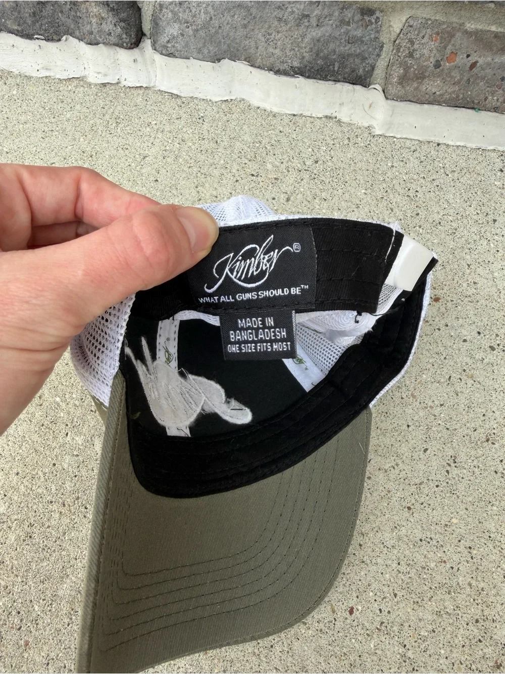 Kimber Guns Logo Mesh Hat OSFA Grey/Green Color